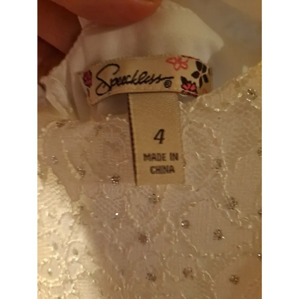 Speckless Girls Size 4 White Dress